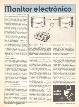 Monitor electrónico - Febrero 1981