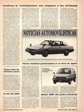 Noticias Automovilísticas - Abril 1982
