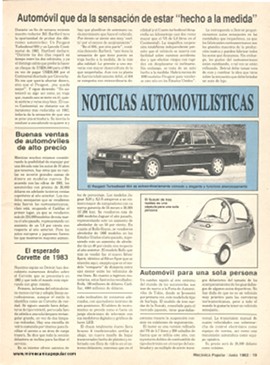 Noticias Automovilísticas - Junio 1982