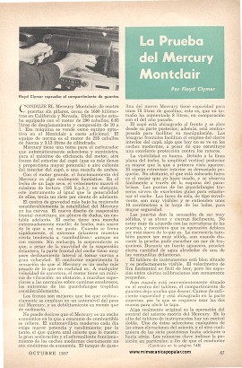 La Prueba del Mercury Montclair - Por Floyd Clymer - Octubre 1957
