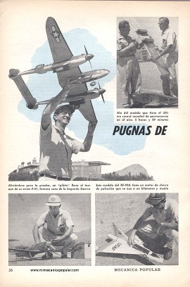Pugnas de Velocidad Entre Aeromodelos - Septiembre 1958