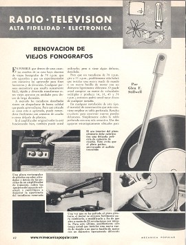 Renovación de Viejos Fonógrafos - Agosto 1963