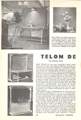 Telón de foro portátil - Marzo 1961