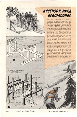 Ascensor para esquiadores - Diciembre 1947