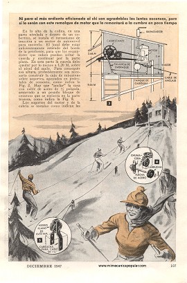 Ascensor para esquiadores - Diciembre 1947