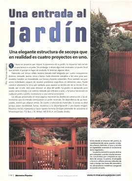 Una entrada al jardín - Agosto 1998