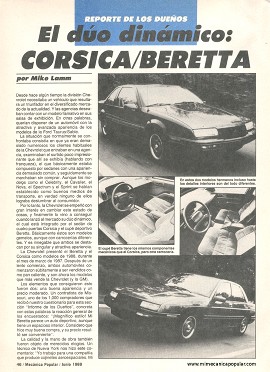 Informe de los dueños: Chevrolet Corsica Beretta - Junio 1988