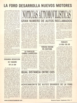 Noticias Automovilísticas - Septiembre 1978