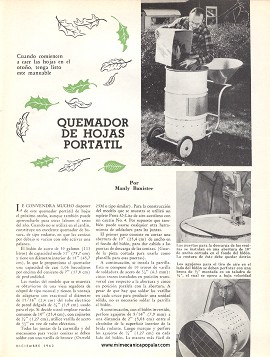 Quemador de Hojas Portátil - Diciembre 1963