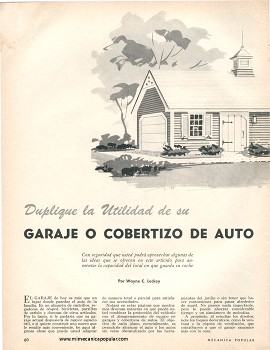 Duplique la utilidad de su garaje o cobertizo de auto - Diciembre 1964