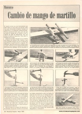 Minicurso: Cambio de mango de martillo - Mayo 1983