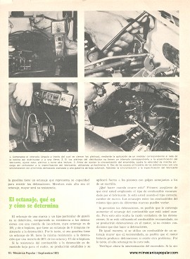Elimine las detonaciones del motor - Septiembre 1973