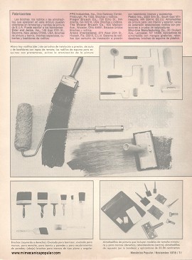 Cómo escoger herramientas de pintura - Noviembre 1978