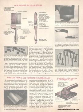 Cómo escoger herramientas de pintura - Noviembre 1978