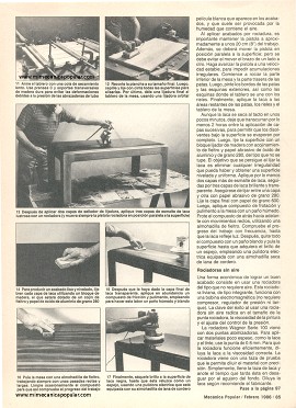 5 formas de laquear en negro sus muebles - Febrero 1986