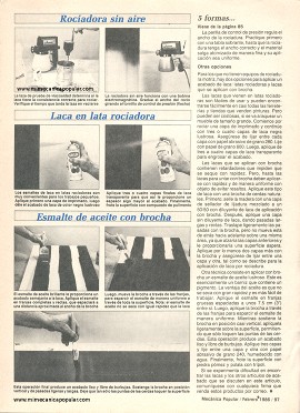 5 formas de laquear en negro sus muebles - Febrero 1986