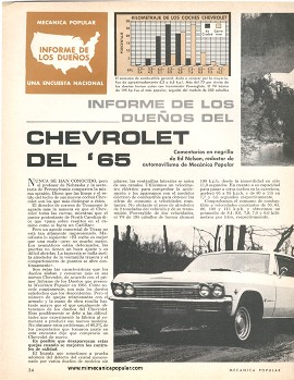 Informe de los dueños: Chevrolet del 65 - Mayo 1965