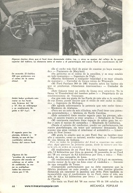 Informe de los dueños: Ford de 1961 - Octubre 1961