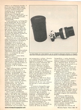 Lentes telefoto de gran alcance - Marzo 1982