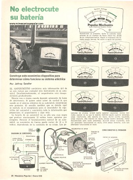 No electrocute su batería - Enero 1978