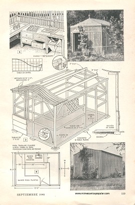 Pabellones de tablillas para plantas de vivero - Septiembre 1948