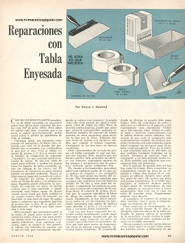 Reparaciones con Tabla Enyesada - Agosto 1965