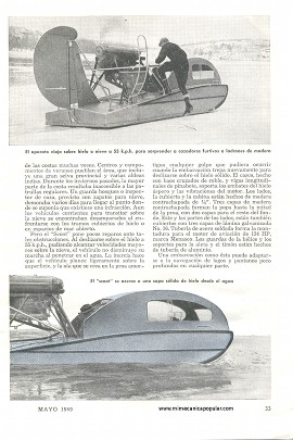 "Scoot" el Vehículo que Navega sobre Agua o Hielo - Mayo 1949