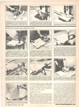 2 mesas para construir - Abril 1982