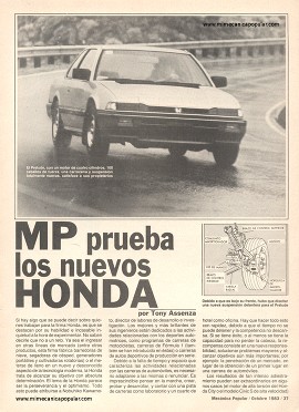 MP prueba los Honda - Octubre 1983