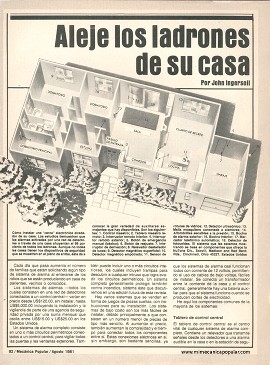 Aleje los ladrones de su casa - Agosto 1981