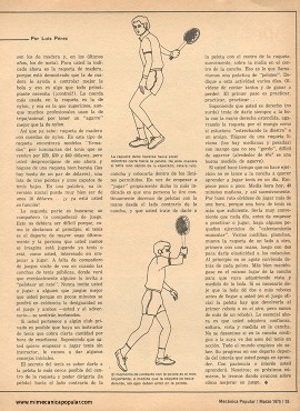 Aprenda a Jugar Tenis - Marzo 1975