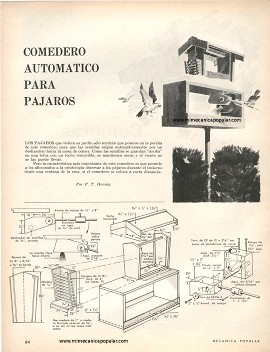 Comedero automático para pájaros - Febrero 1966