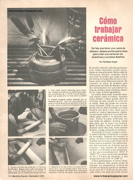 Cómo trabajar cerámica - Noviembre 1978