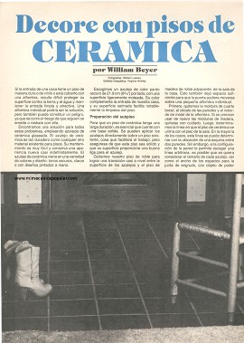 Decore con pisos de cerámica - Octubre 1986
