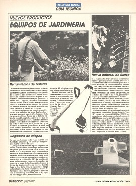 Herramientas para el jardín - Octubre 1989
