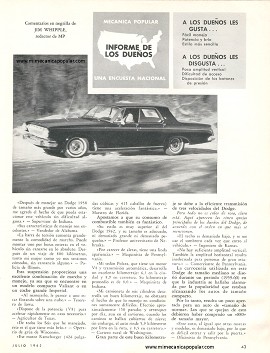 Informe de los dueños: Dodge - Julio 1963
