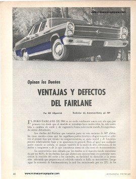 Informe de los dueños: Ford Fairlane - Octubre 1966