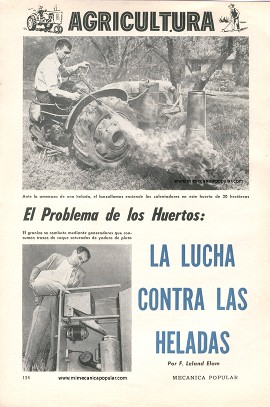 Para el Agricultor: La lucha contra las heladas - Febrero 1959