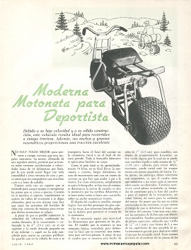 Moderna Motoneta para Deportista - Julio 1963