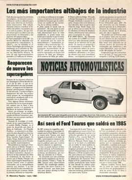 Noticias Automovilísticas - Junio 1984