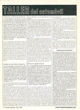 Clínica del Automóvil - Abril 1983