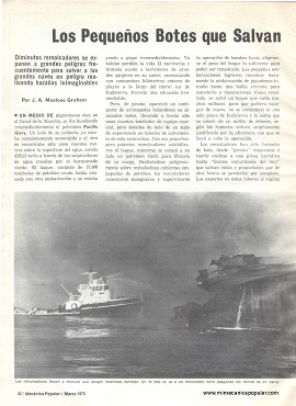 Los Pequeños Botes que Salvan los Grandes Barcos - Marzo 1973