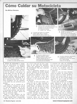 Cómo Cuidar su Motocicleta - Julio 1975
