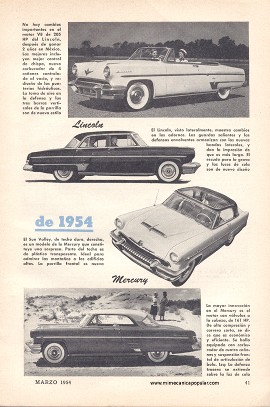 Pontiac, Chevrolet, Lincoln y Mercury de 1954 - Marzo 1954