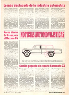 Noticias Automovilísticas - Enero 1985
