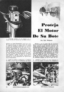Proteja el motor fuera de borda de su bote - Enero 1961