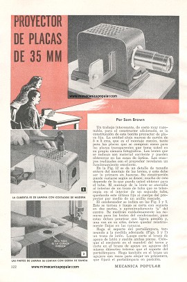 Proyector de placas de 35mm - Julio 1948