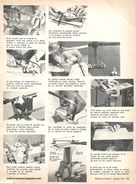 Sierra de joyero - Pequeña herramienta con gran capacidad de corte - Agosto 1971