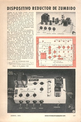Amplificador de alta fidelidad con dispositivo reductor de zumbido - Abril 1951