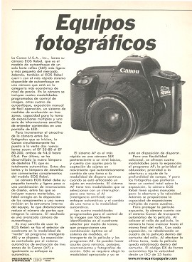 Cámara Canon EOS Rebel - Diciembre 1990